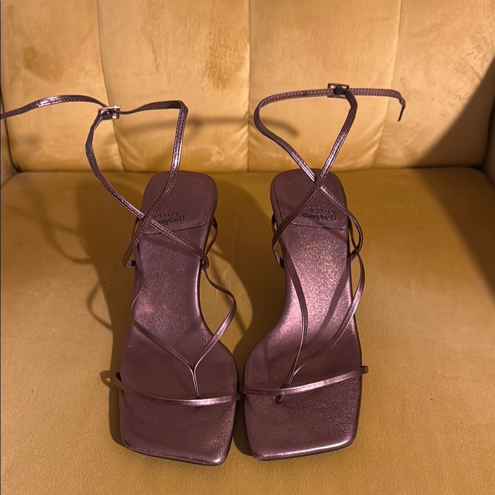 Jeffrey Campbell Bronze Strappy Heels